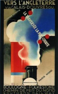 Travel Poster Boulogne Folkestone canvas print