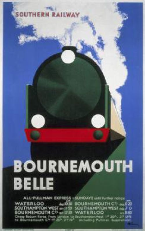 Travel Poster Bournemouth Belle 2jpg canvas print