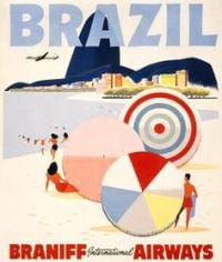 Travel Poster Brazil canvas print