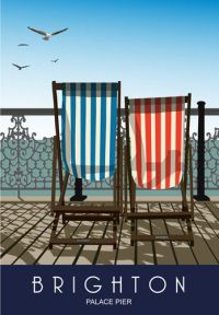 Reiseplakat Brighton Palace Pier 2 Jpg-Leinwanddruck