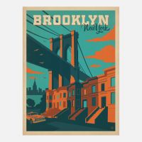 Reiseplakat Brooklyn New York Leinwanddruck
