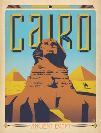 여행 포스터 카이로 고대 이집트