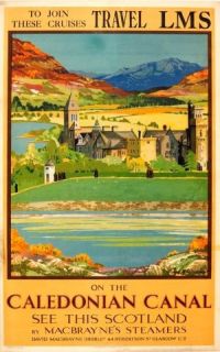 Travel Poster Caledonian Canal canvas print
