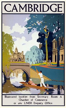Travel Poster Cambridge Park canvas print