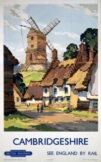 Travel Poster Cambridgeshire canvas print