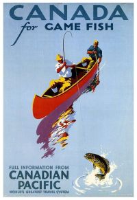 Travel Poster Canada For Fish Game canvas print