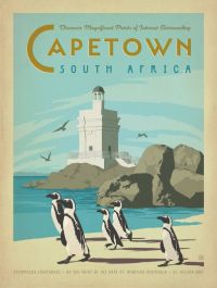 Travel Poster Capetown canvas print