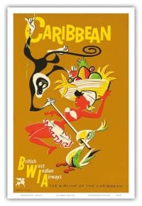 Travel Poster Caribbean 2 canvas print