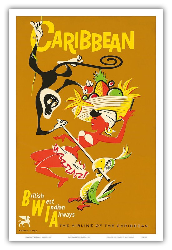 Travel Poster Caribbean 2 canvas print