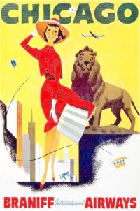 Travel Poster Chicago canvas print