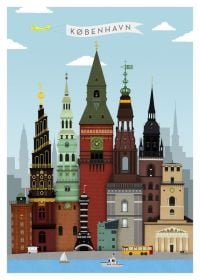 Travel Poster Copenhagen canvas print