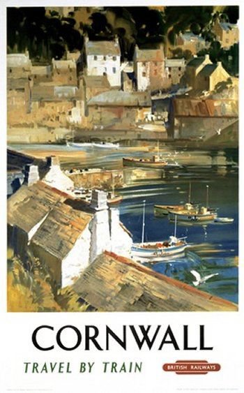 Travel Poster Cornwall Travel By Train canvas print