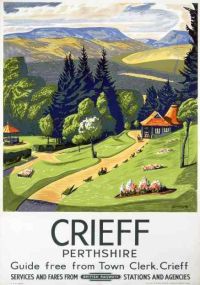 Travel Poster Crieff Perthshire canvas print
