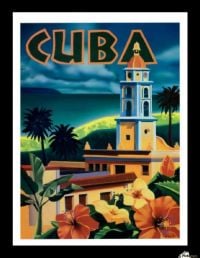 Travel Poster Cuba canvas print