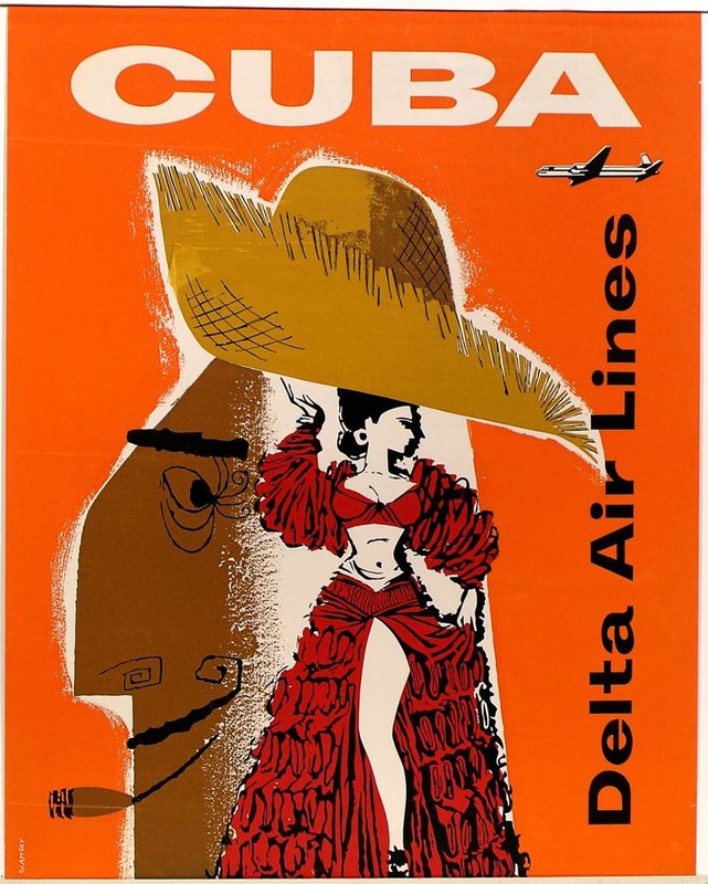 Travel Poster Cuba 2 canvas print