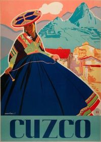 Travel Poster Cuzco canvas print