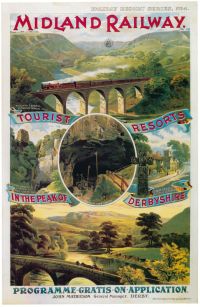 Reiseplakat Derbyshire Leinwanddruck