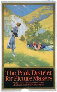 Reiseplakat Derbyshire The Peak District Leinwanddruck