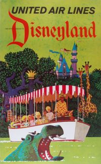 Travel Poster Disneyland canvas print