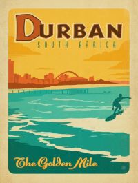 Reiseplakat Durban Leinwanddruck