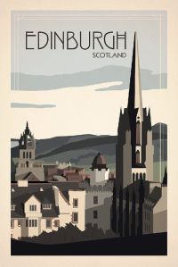 여행 포스터 에든버러 스코틀랜드