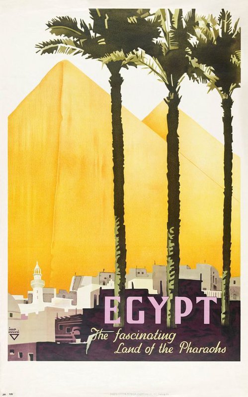Travel Poster Egypt The Land Of The Pharaohs canvas print