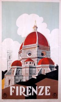 Travel Poster Firenze canvas print