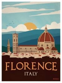 여행 포스터 피렌체 이탈리아