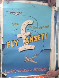 Reiseposter Fly Ansett Leinwanddruck