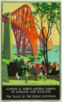 Travel Poster Forth Bridge canvas print