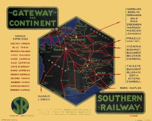 Travel Poster Gateway Southern Railway canvas print
