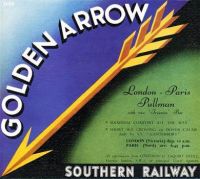 Travel Poster Golden Arrow London Paris canvas print