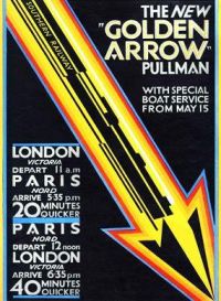 Travel Poster Golden Arrow With Boat Service canvas print