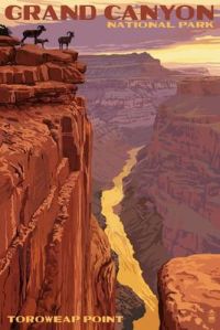 Travel Poster Grand Canyon National Park canvas print