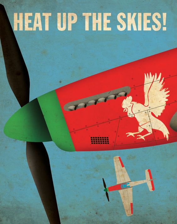 Travel Poster Heat Up The Skies canvas print