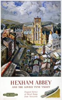 Travel Poster Hexham Abbey canvas print