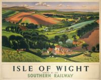 여행 포스터 와이트 섬 남부 철도