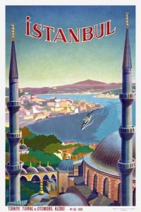 Travel Poster Istanbul 2 canvas print