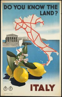 Travel Poster Italy Do You Know canvas print
