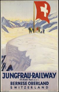 Travel Poster Jungfrau Railway canvas print