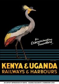 ملصق السفر كينيا وأوغندا