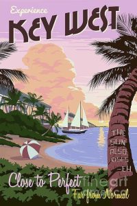 Travel Poster Key West canvas print