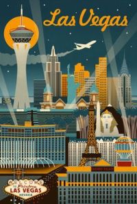 Travel Poster Las Vegas canvas print