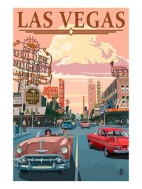Travel Poster Las Vegas 2 canvas print