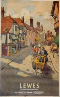 Travel Poster Lewes canvas print