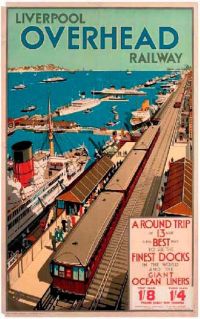 Reiseplakat Liverpool Overhead Railway Leinwanddruck