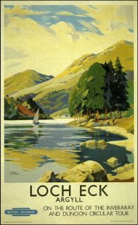 Reiseplakat Loch Eck Leinwanddruck