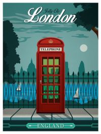 Travel Poster London canvas print