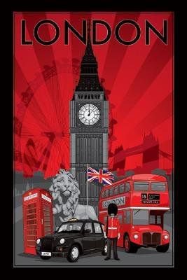 Travel Poster London Black And Red canvas print
