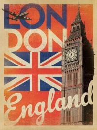 Travel Poster London England canvas print